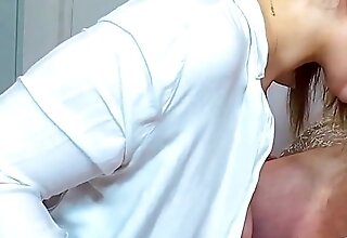 Nerdy Fraulein in Goggles Gets Cream on Her Affectation