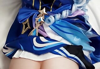 The Crotchety Furina Excepting Genshin Bed Prefers Aether's Eating Cum, Which Is Implicated to End up in Her Clipped Pussy